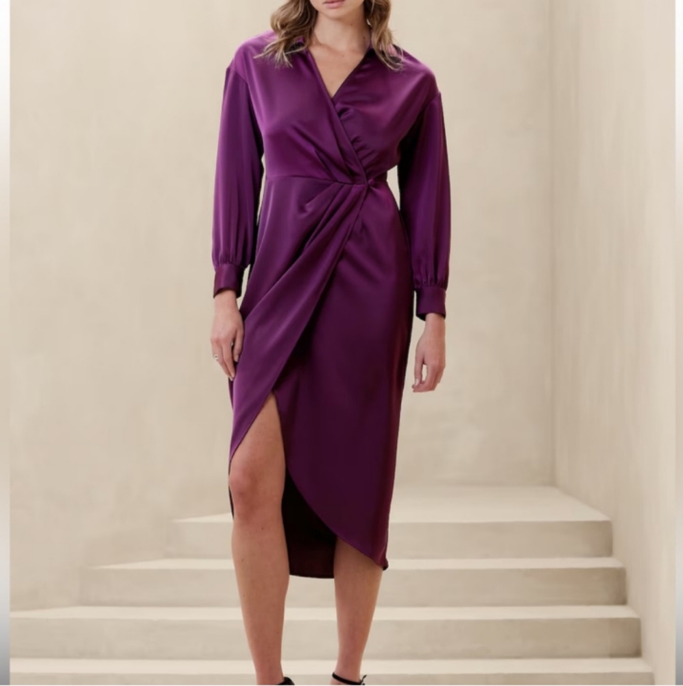 🆕 EXPRESS" SILKY LONG SLEEVE DRESS